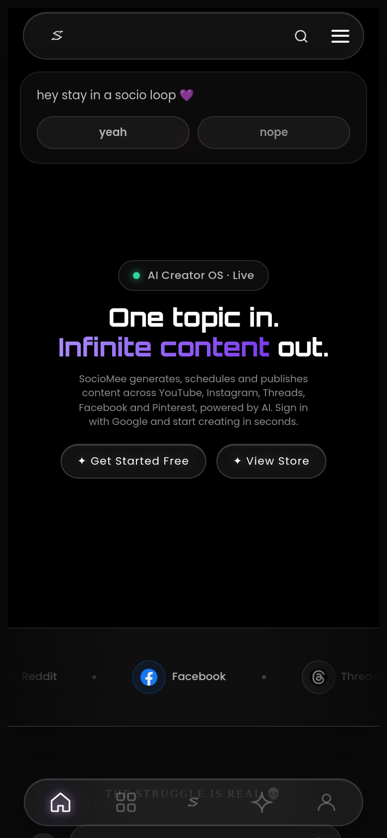 Homepage / Lander
