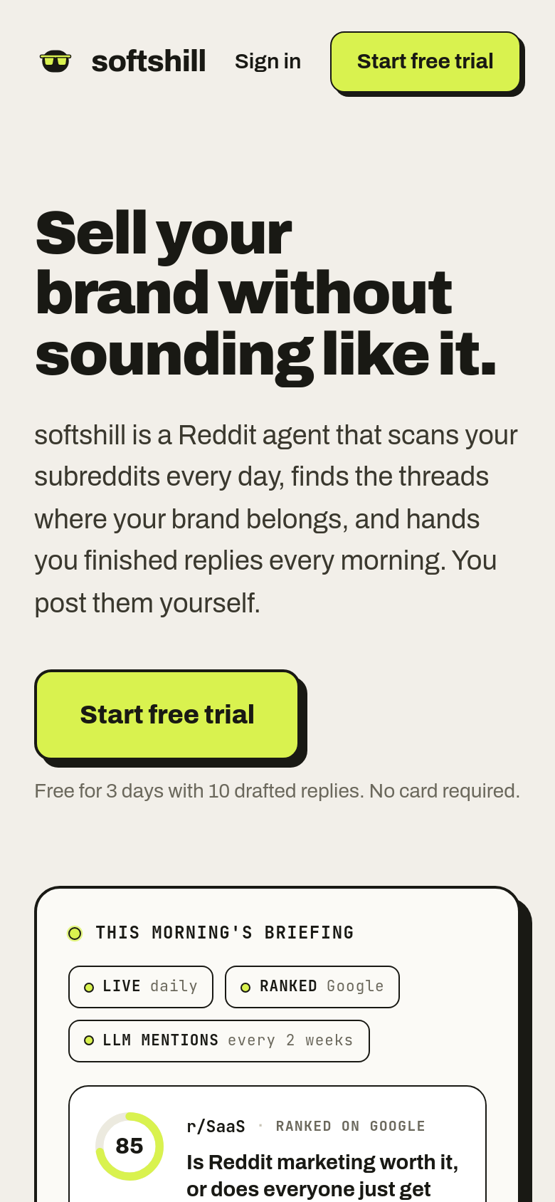 Homepage / Lander