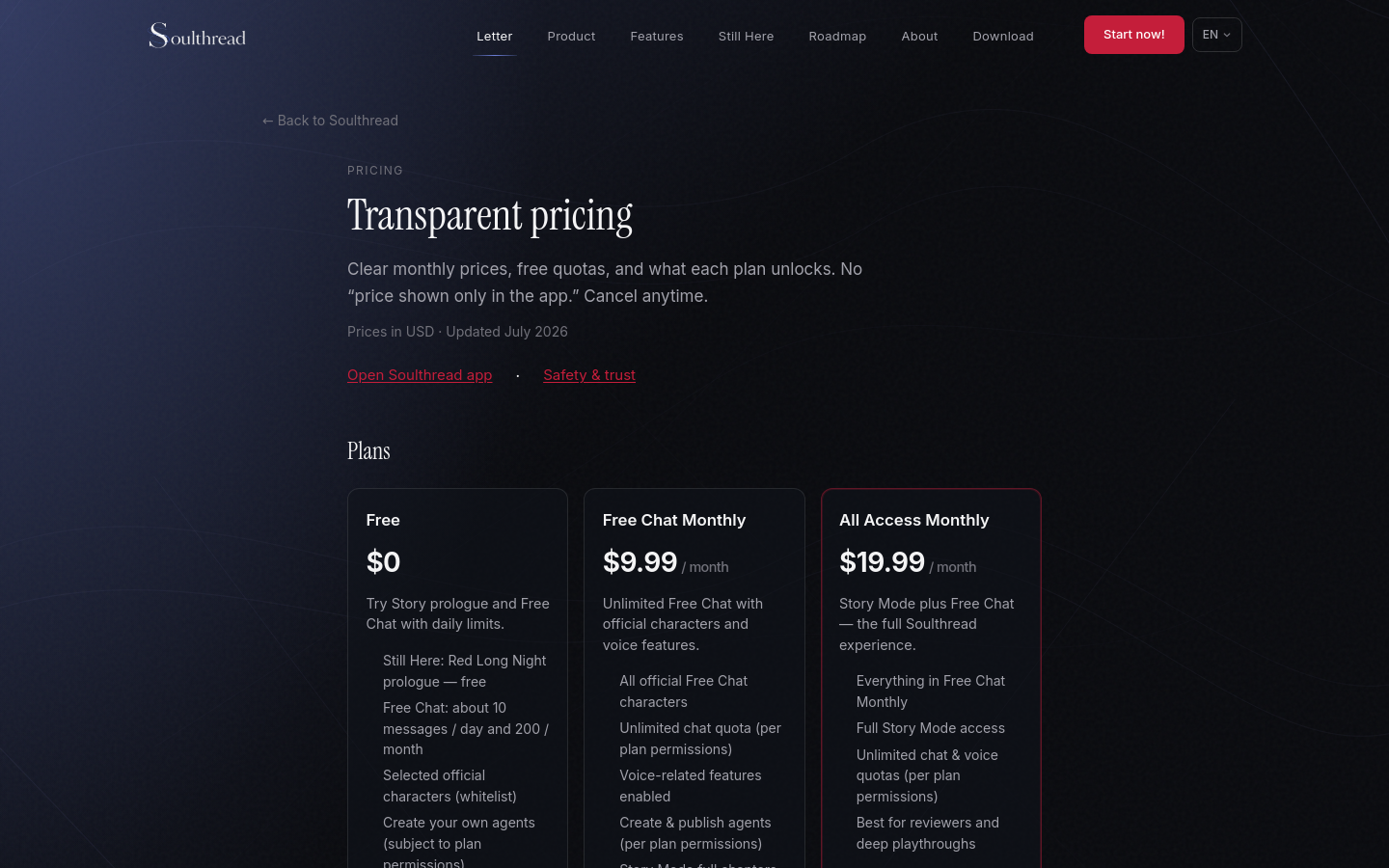 Pricing