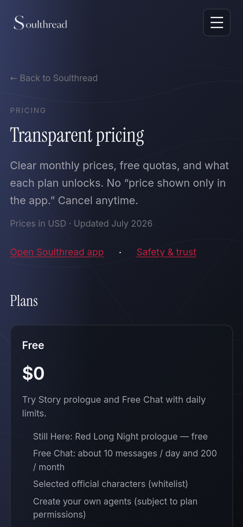 Pricing