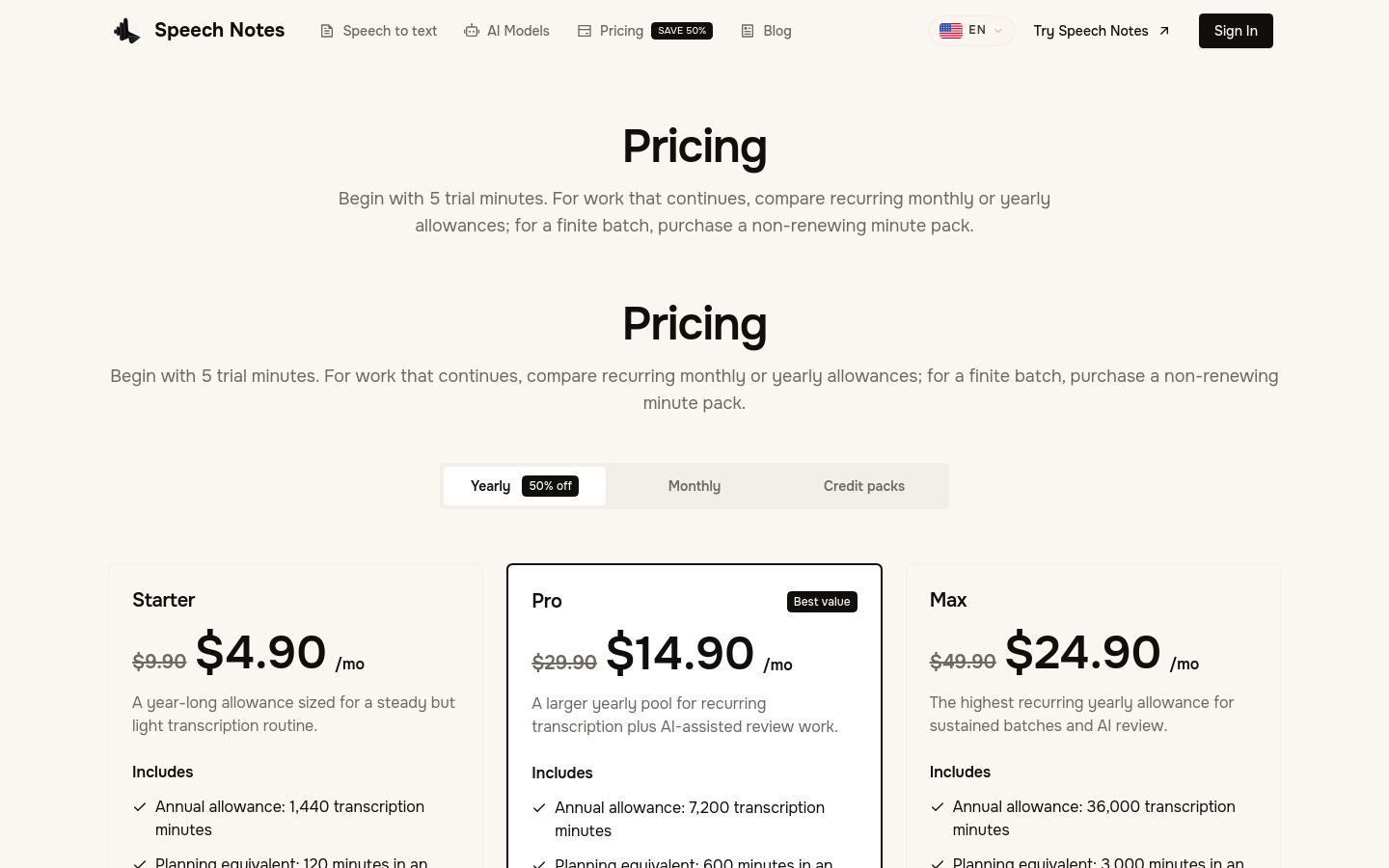 Pricing
