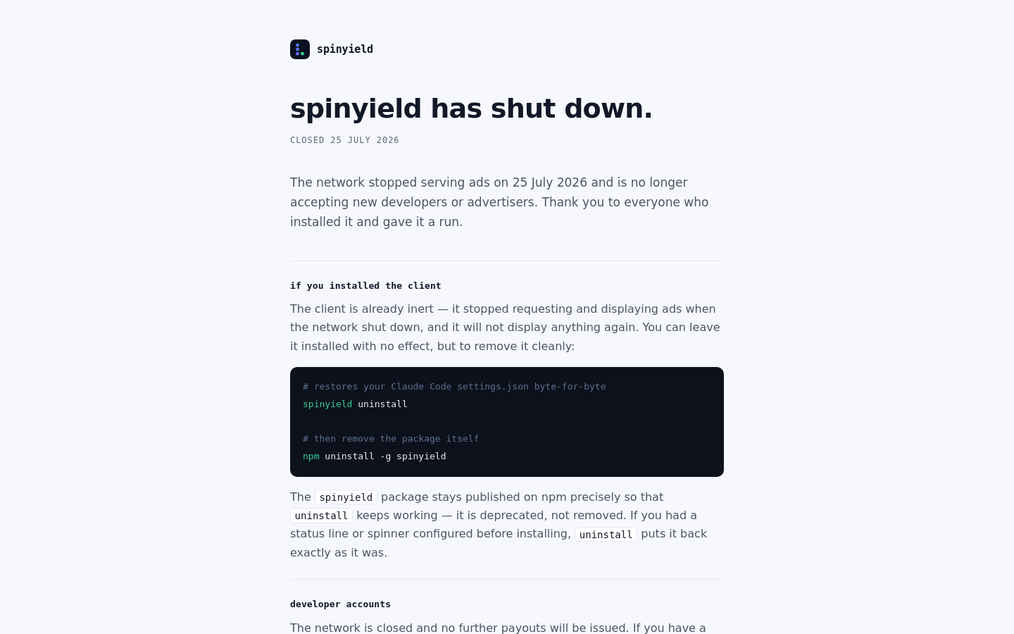 Captured Homepage / Lander