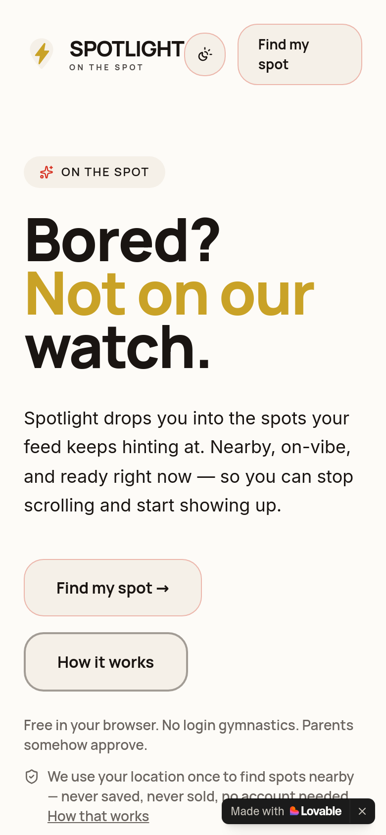 Homepage / Lander