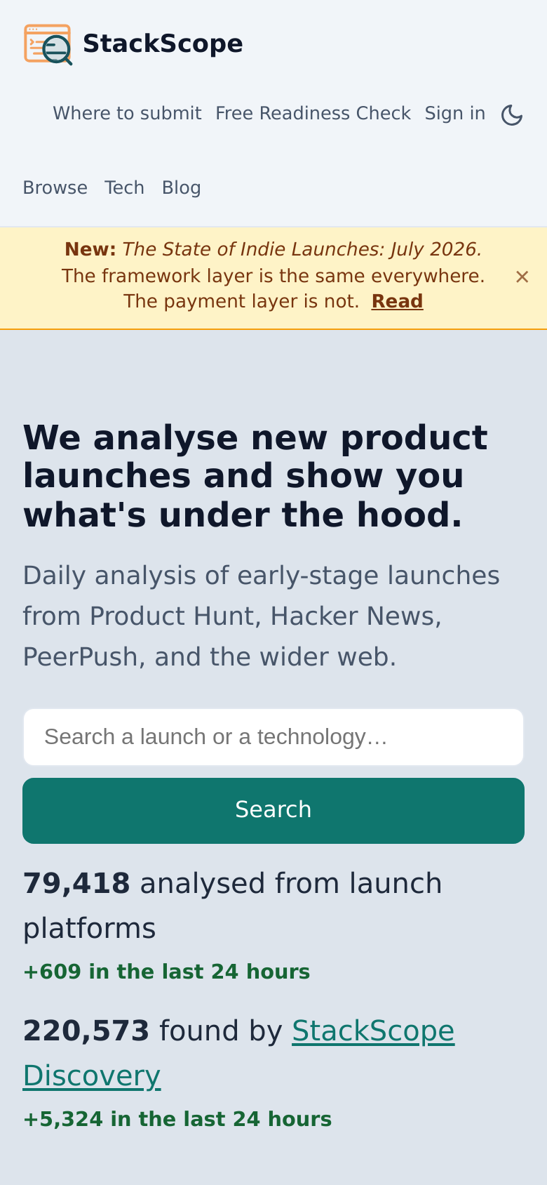 Homepage / Lander