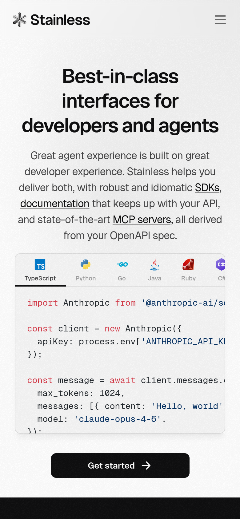 Homepage / Lander