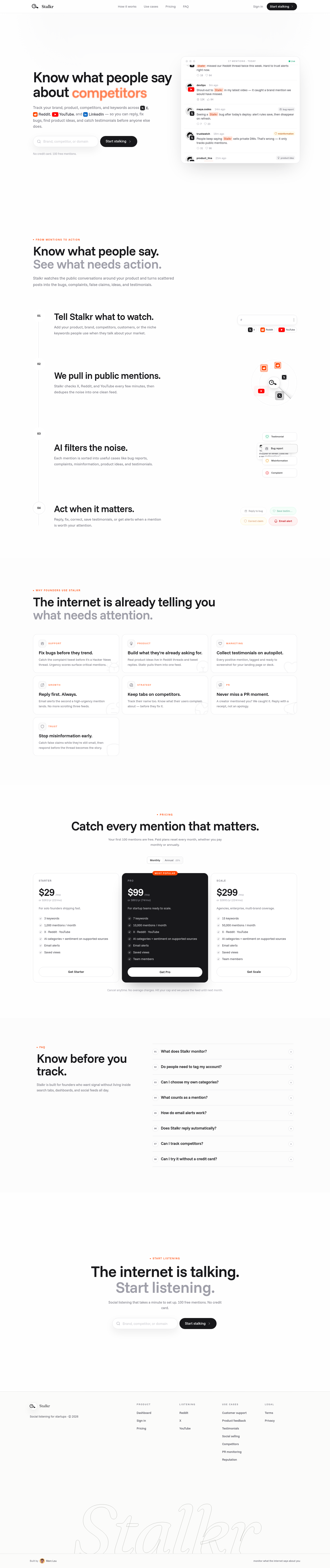 stalkr.ai — The Pricing Page