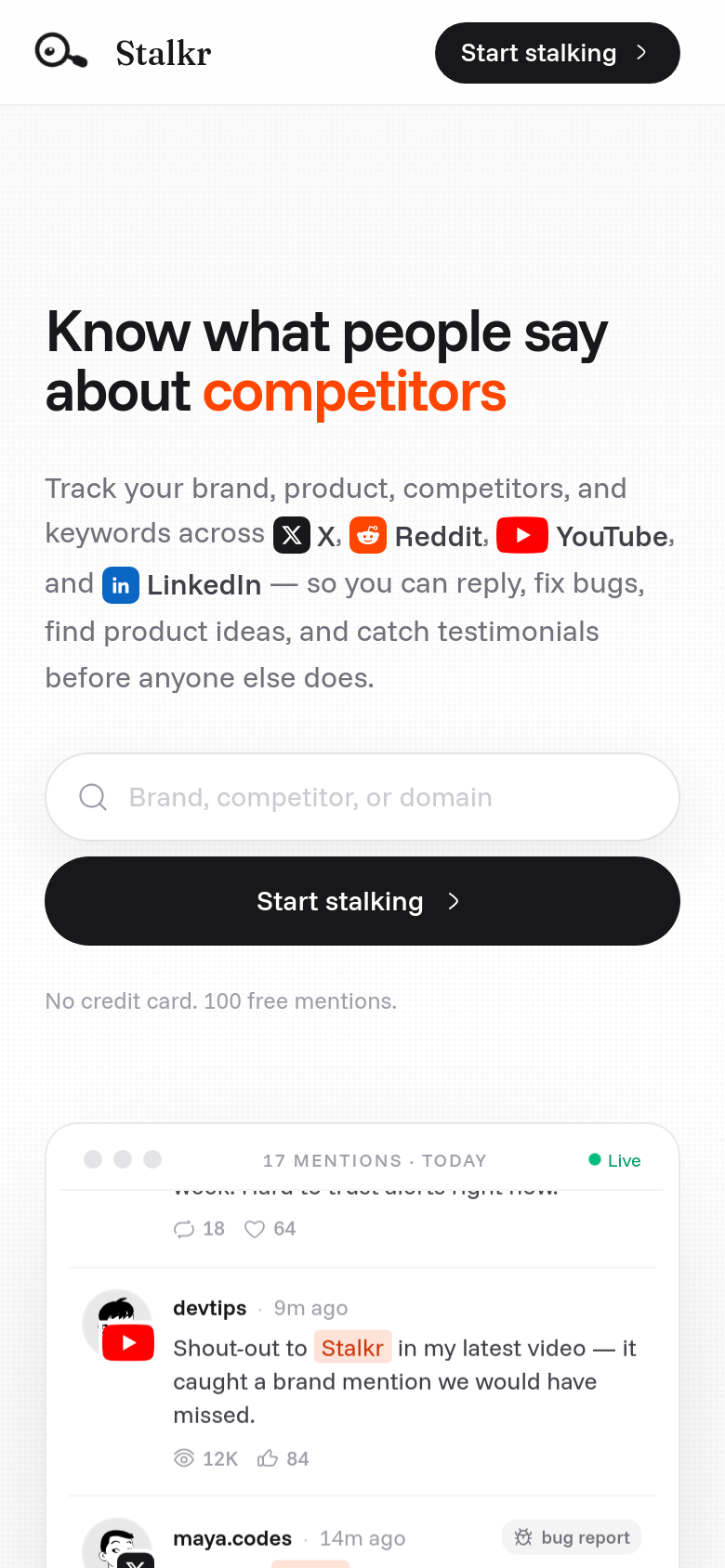 Homepage / Lander