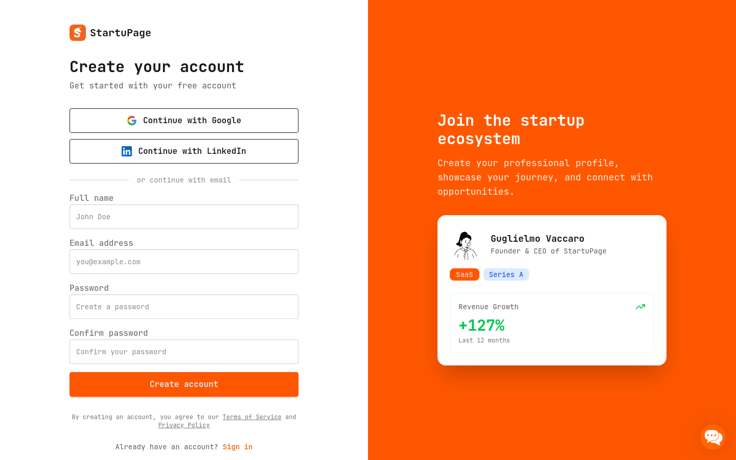 Sign Up