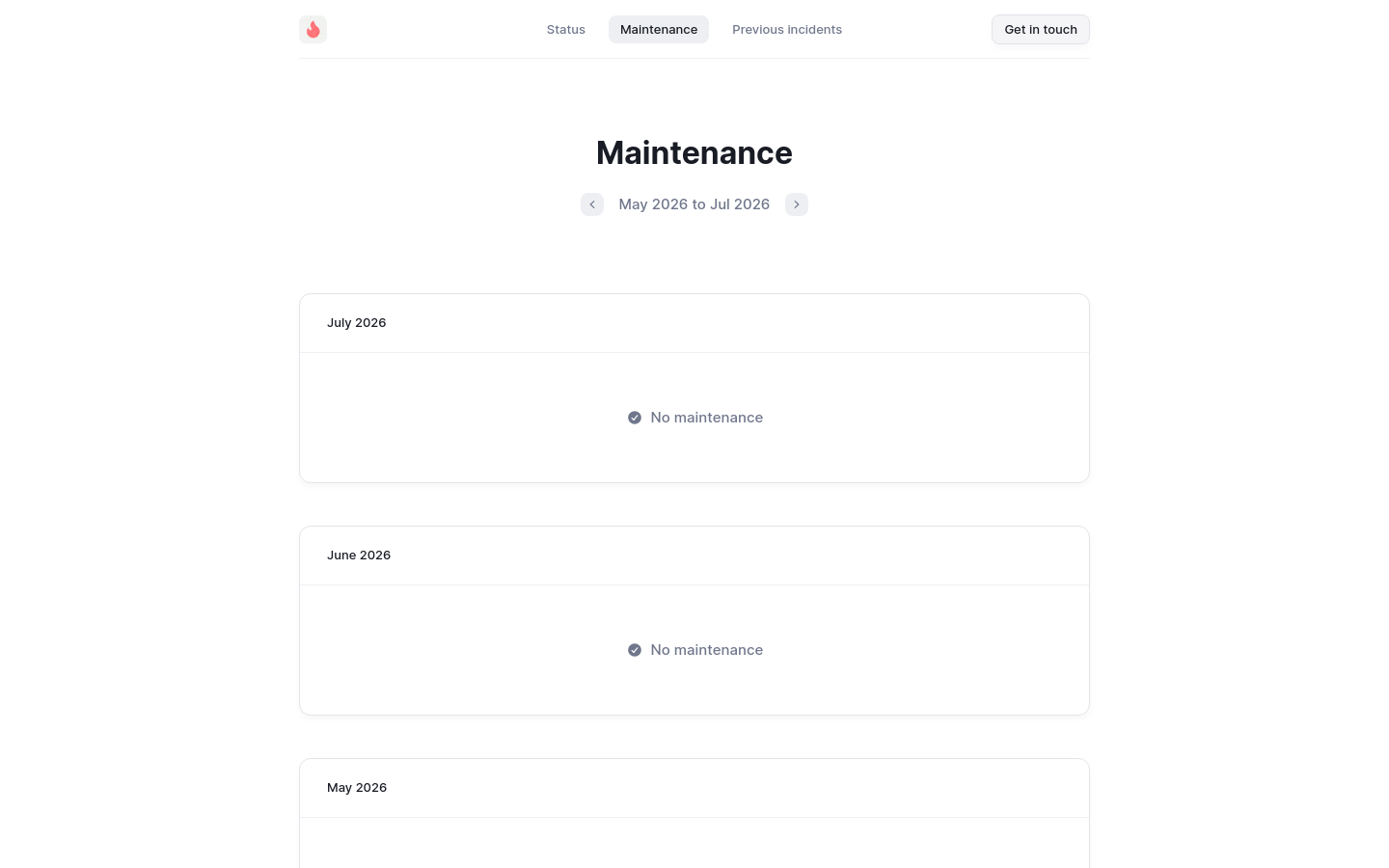 Maintenance