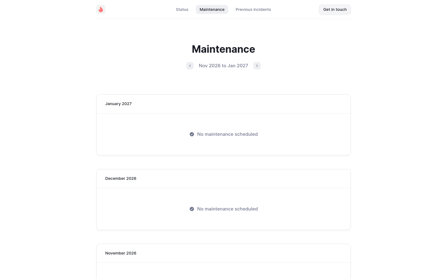 Maintenance
