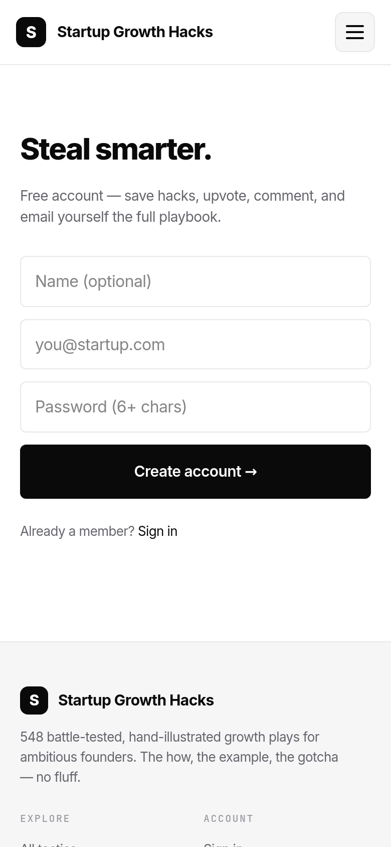 Signup
