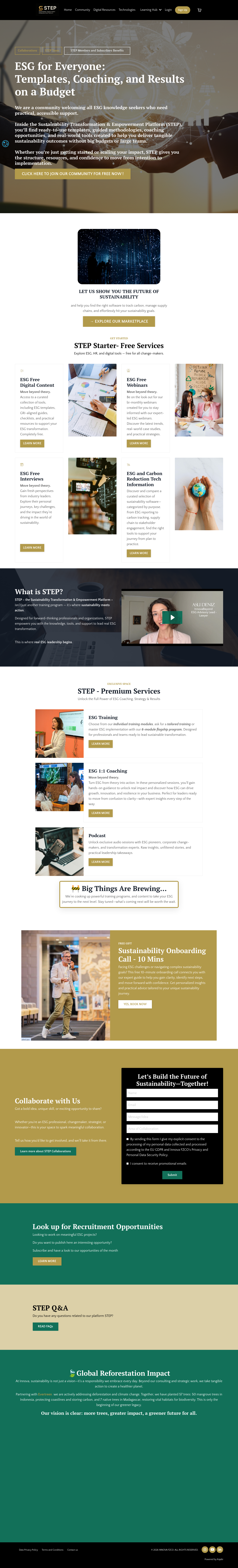 Nav section of step.mykajabi.com