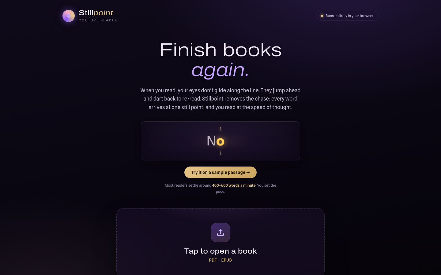 stillpointreader.com section