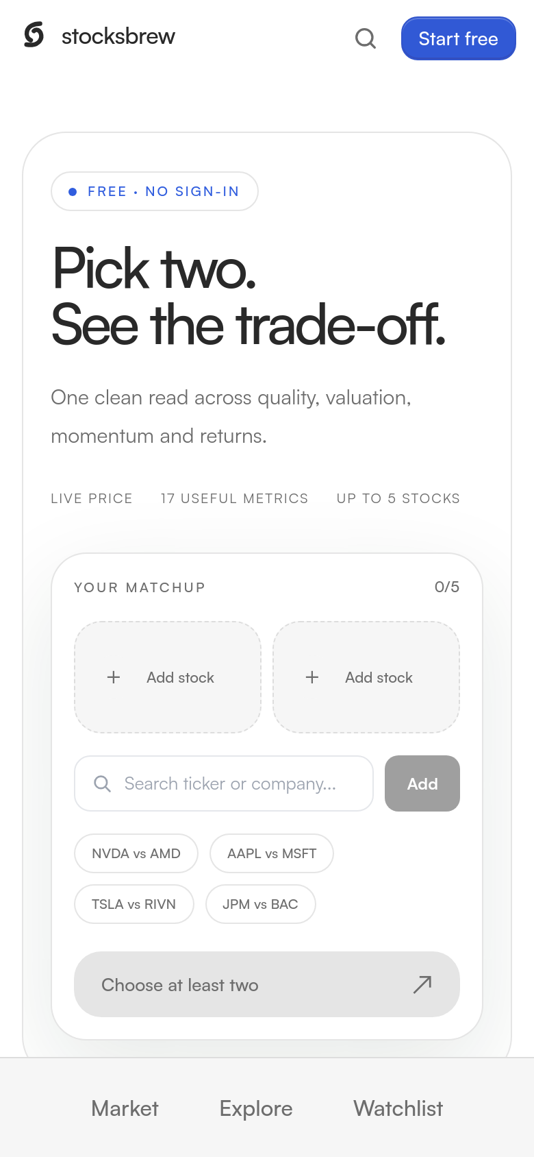 Compare Stocks