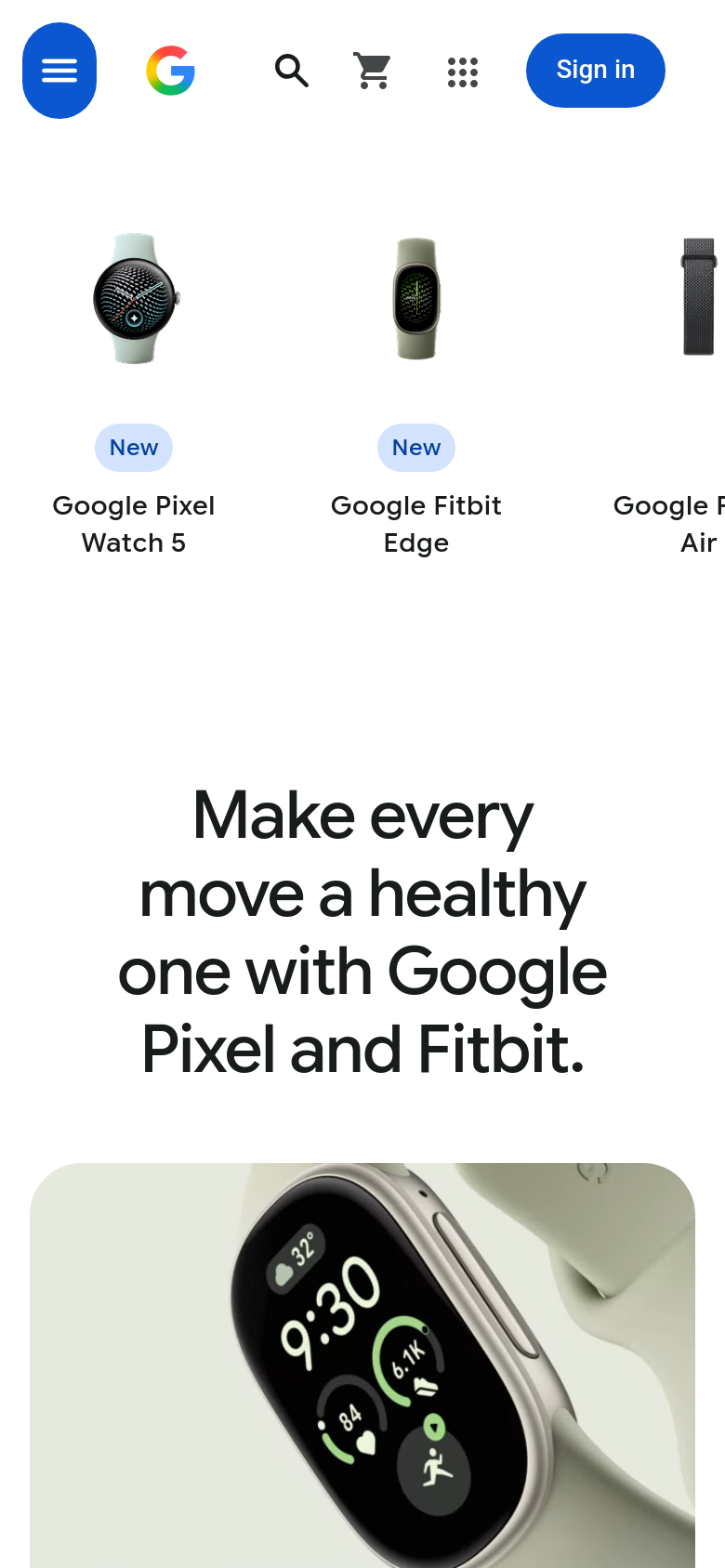 store.google.com mobile capture of the first page