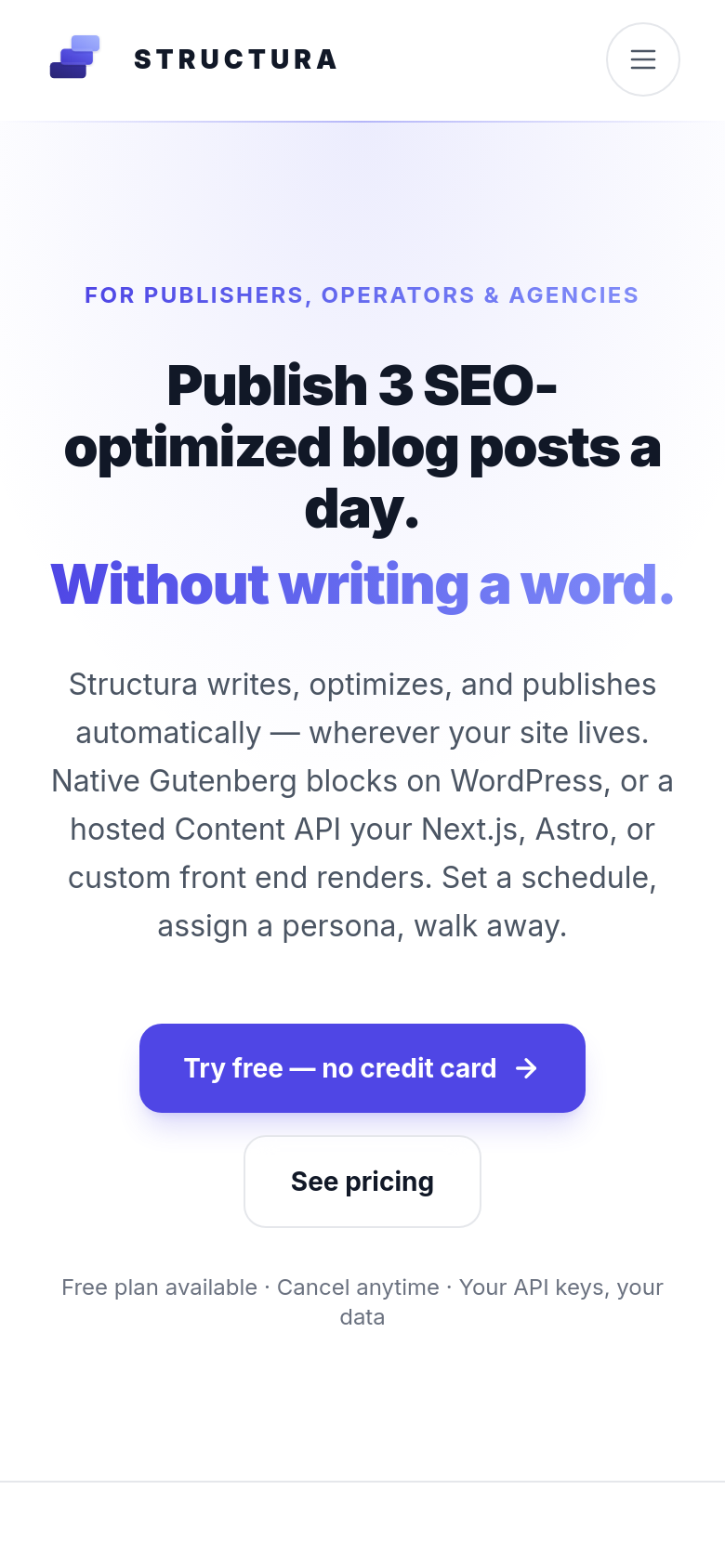 Homepage / Lander