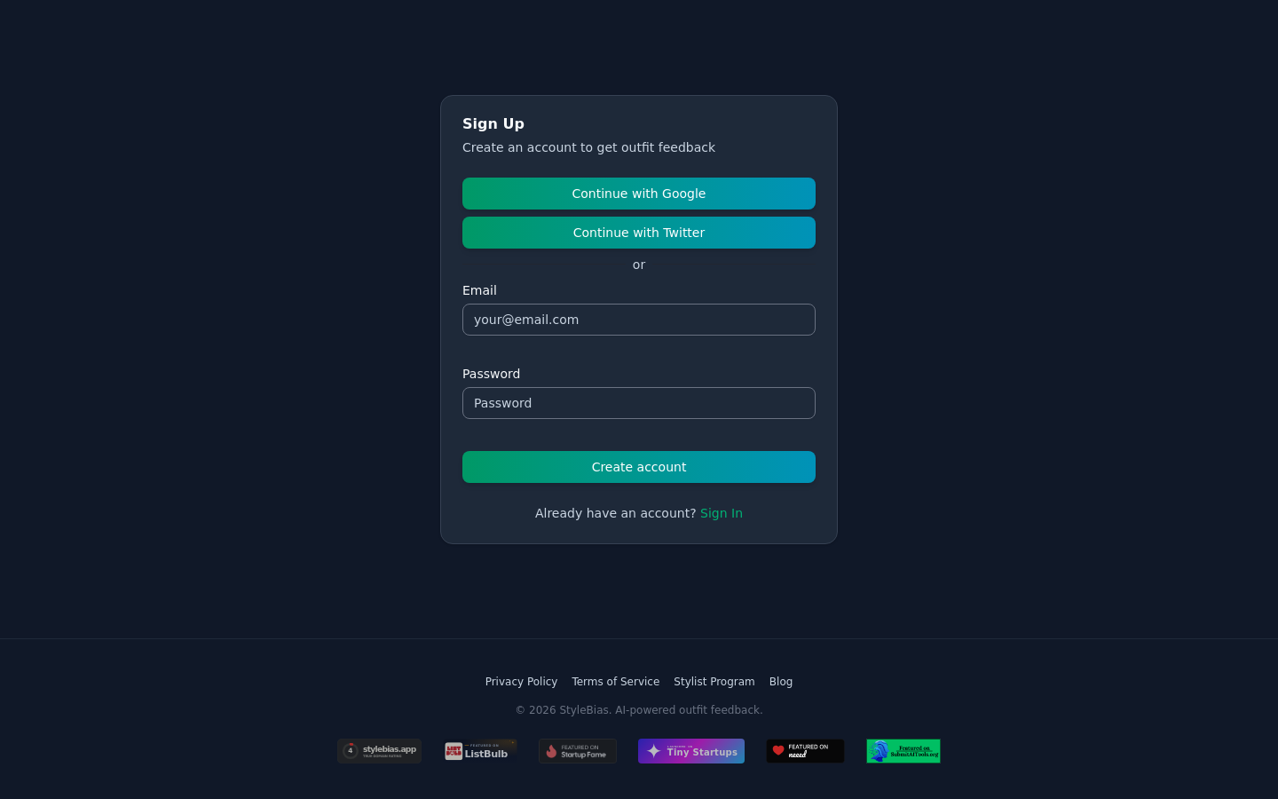 Signup