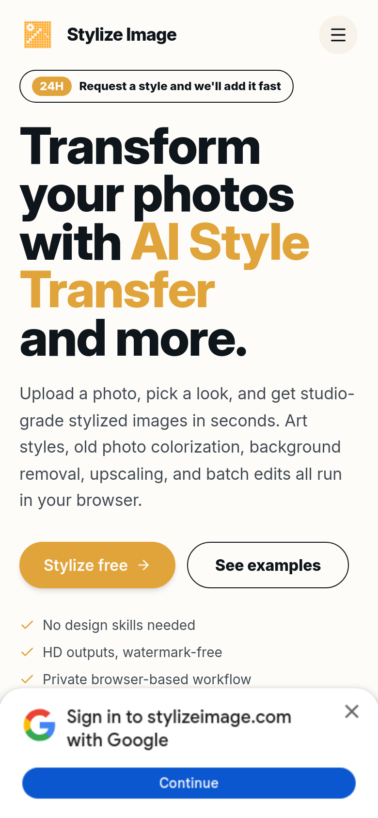 Homepage / Lander
