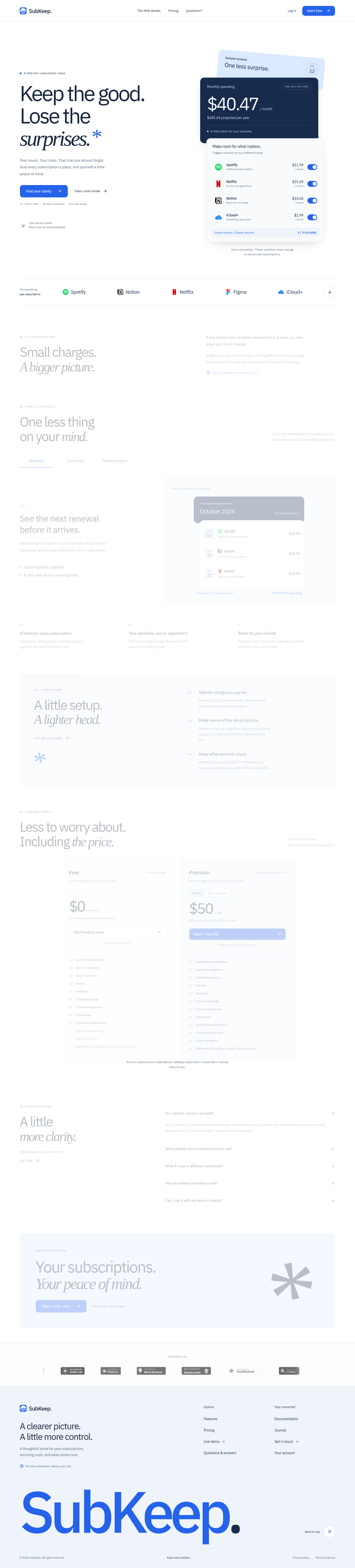 subkeep.app — The Objection-Handler