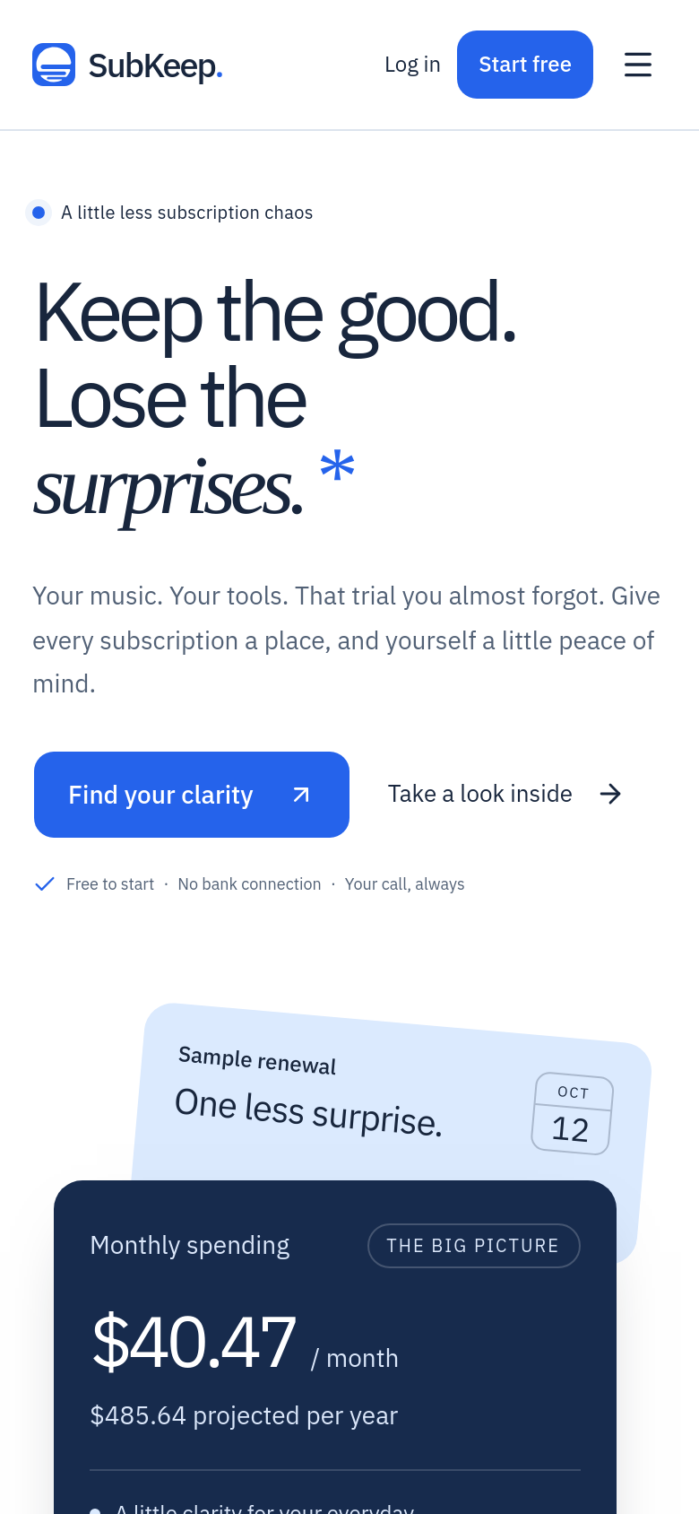 Homepage / Lander