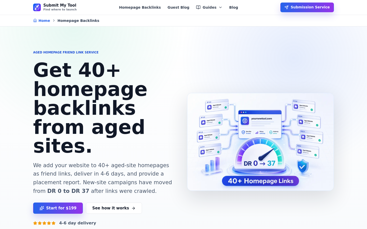Captured Homepage Backlinks
