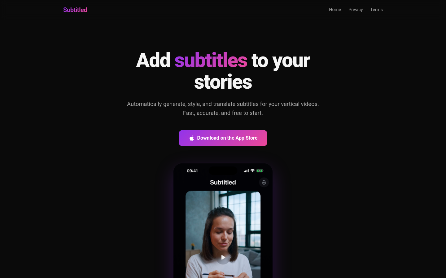 Captured Homepage / Lander