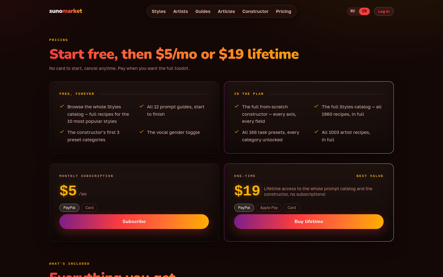 Pricing