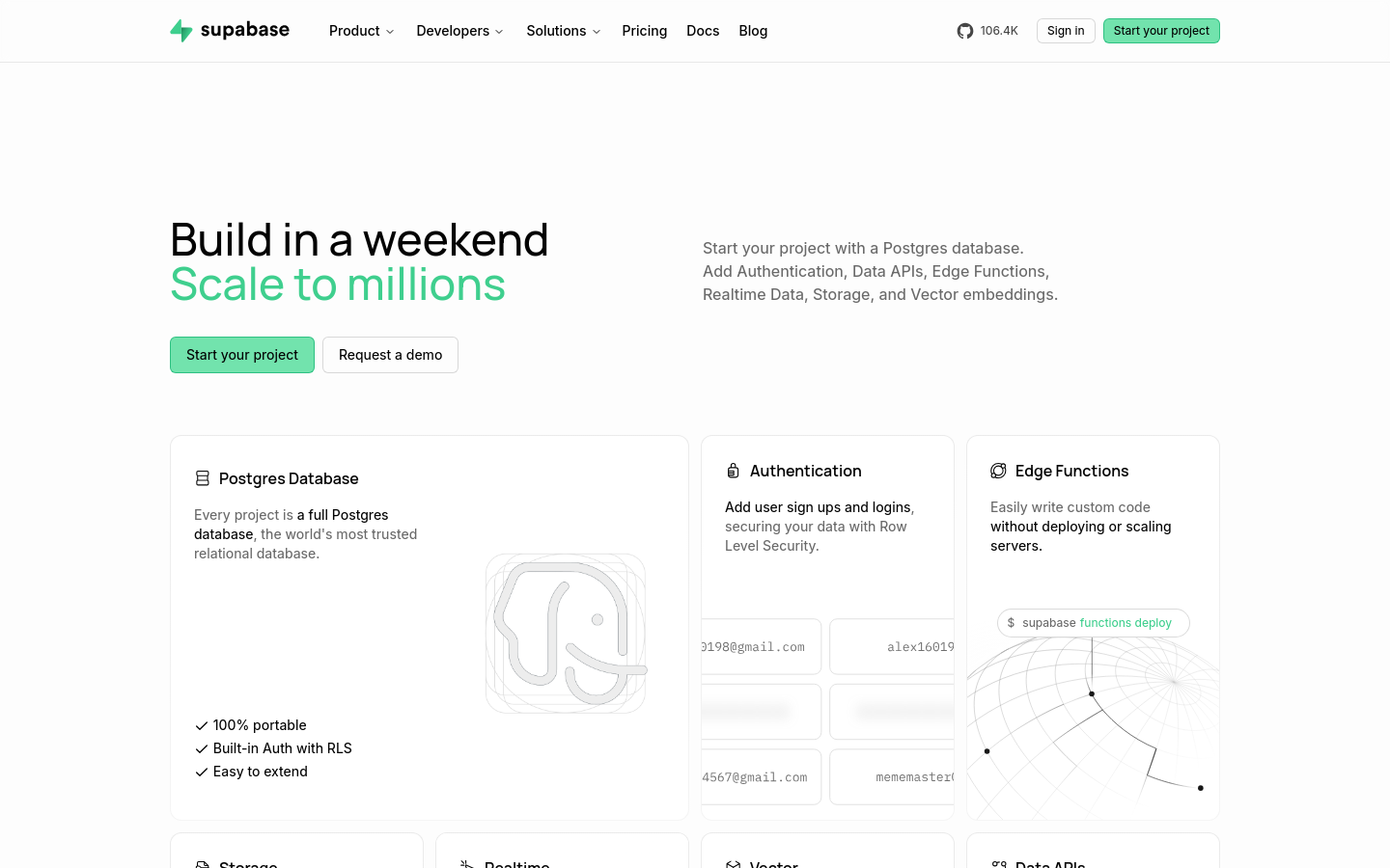 supabase.com · Usage / adoption proof