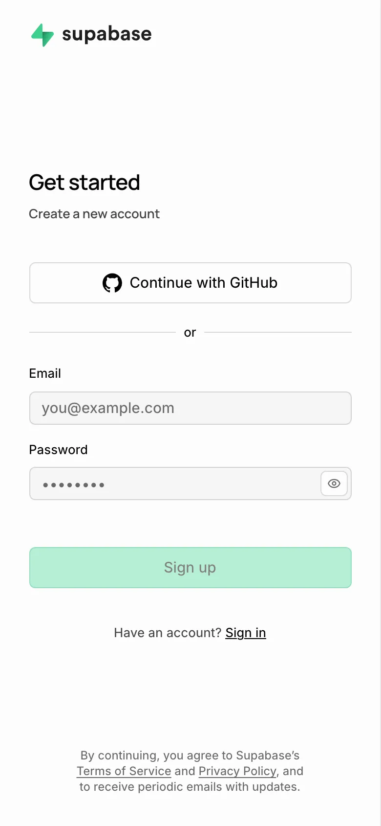 Sign Up