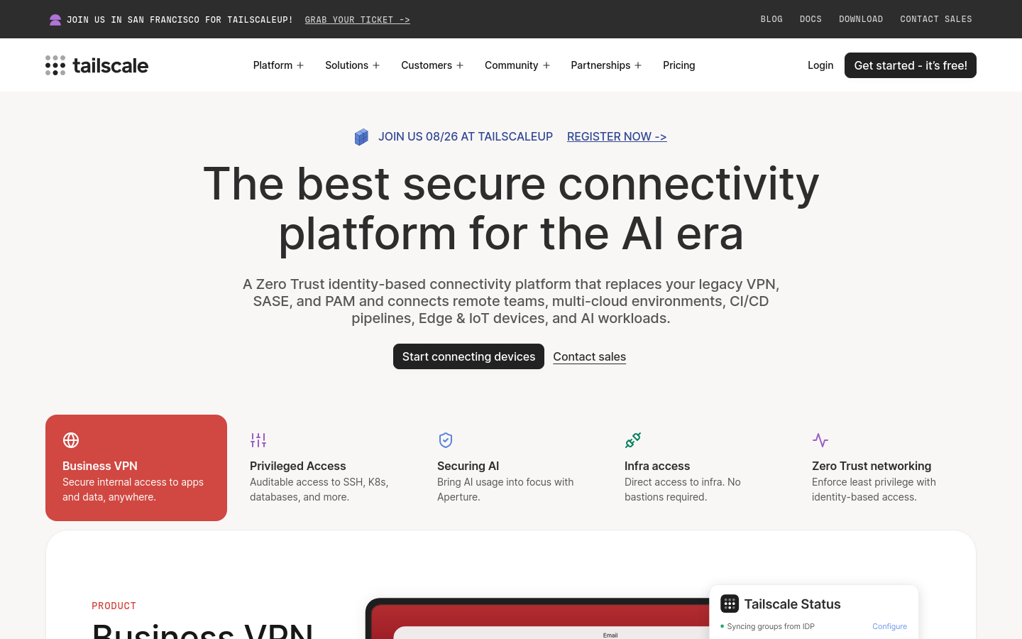 Captured Homepage / Lander