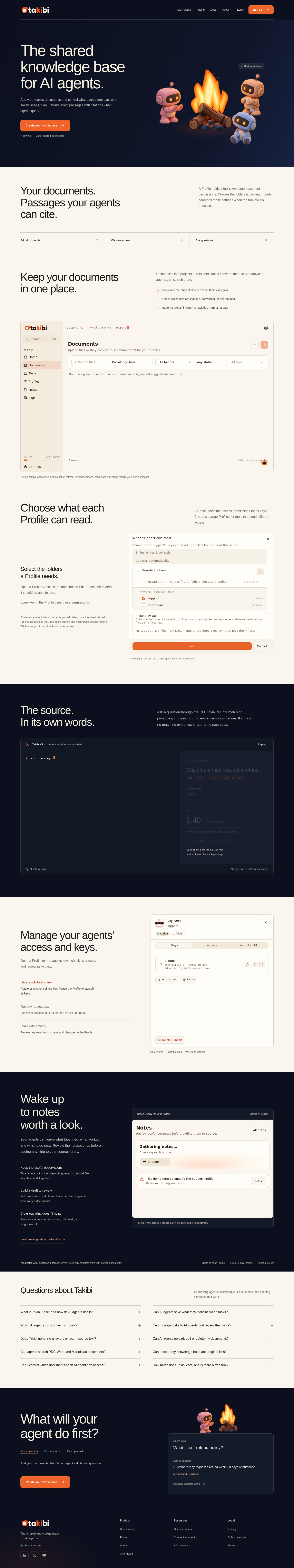 Nav section of takibibase.com