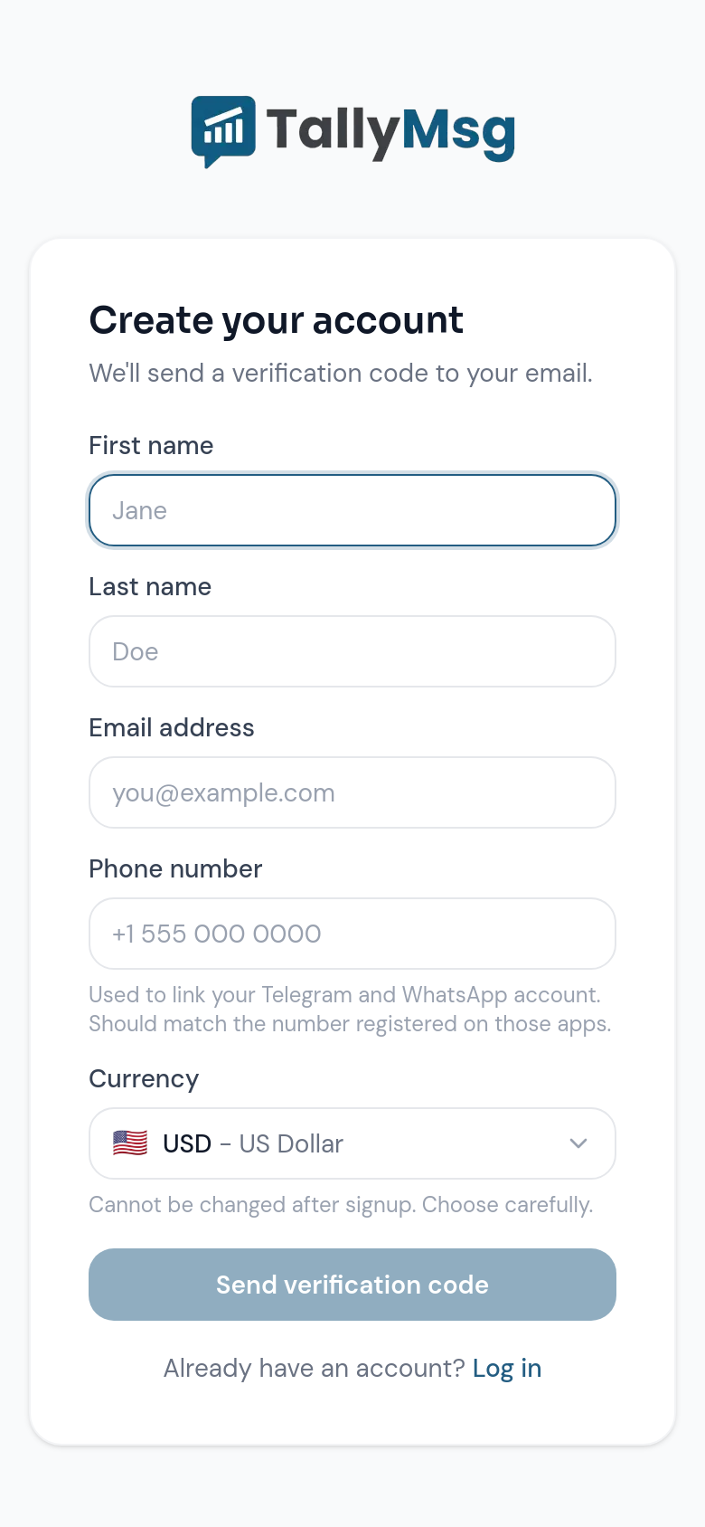 Signup