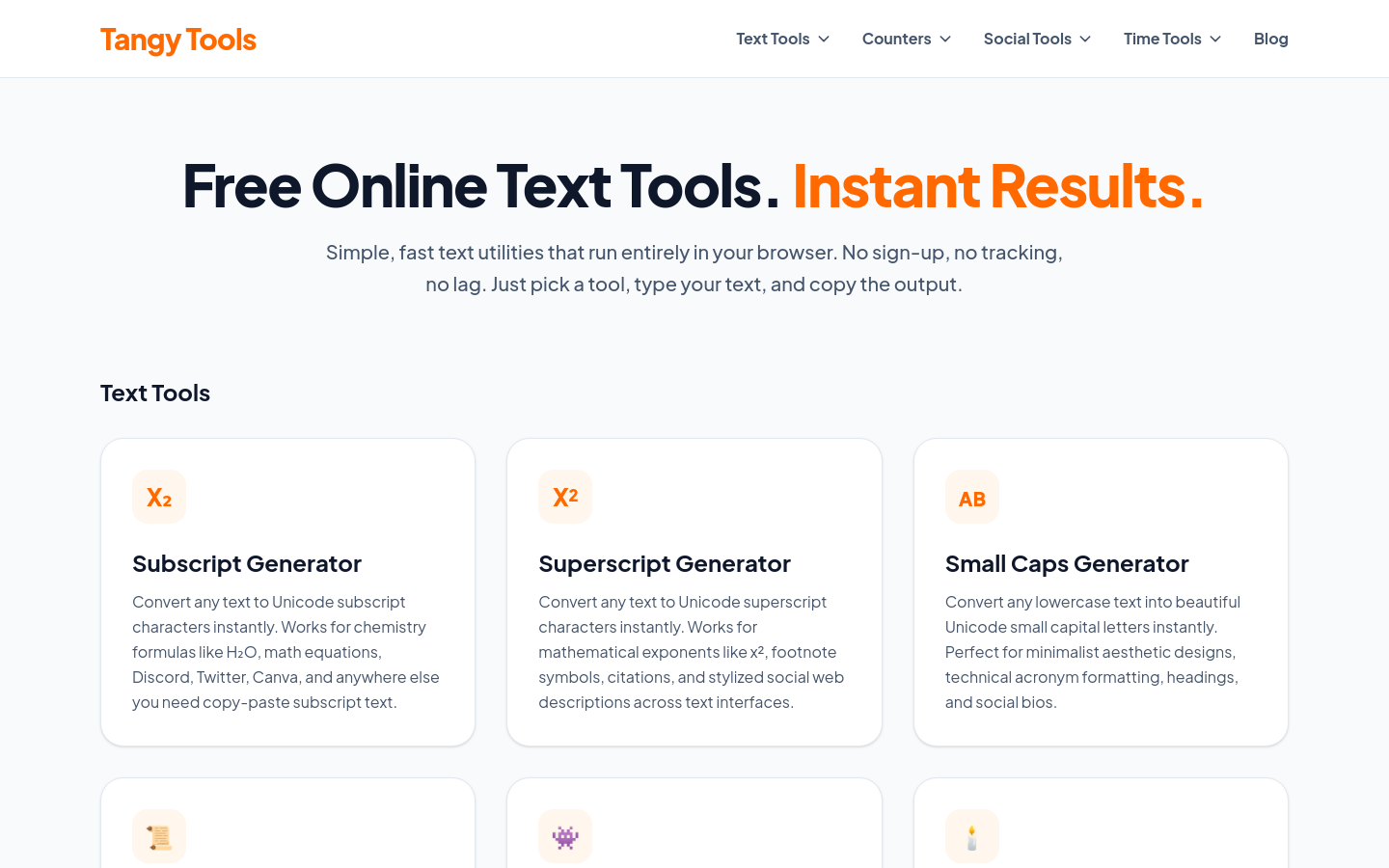 Above-the-fold capture of tangytools.com