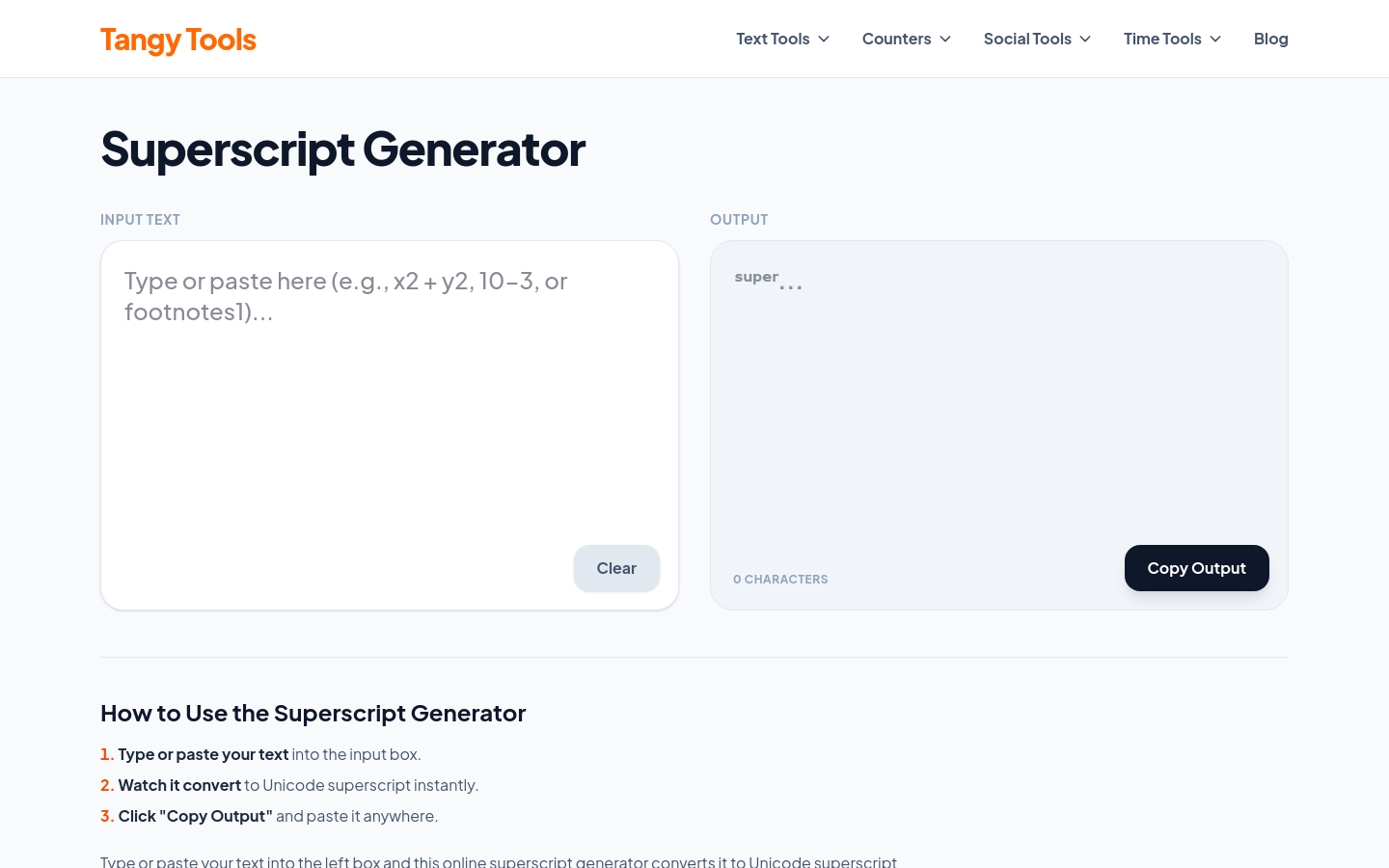 Captured Superscript Generator