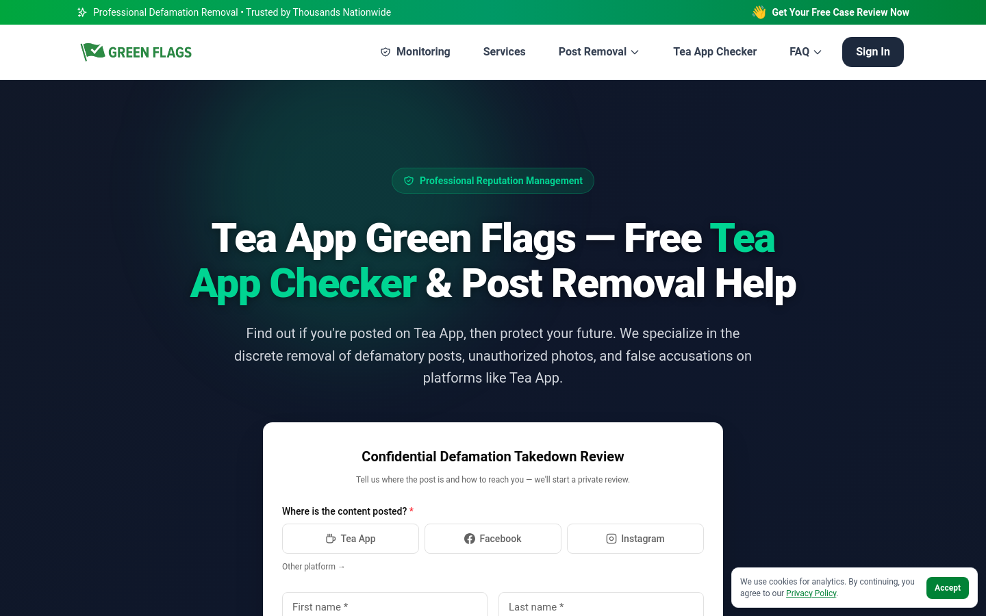 teaappgreenflags.com section