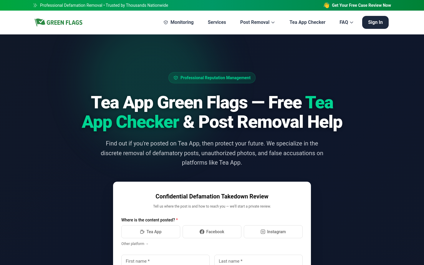 Captured Homepage / Lander