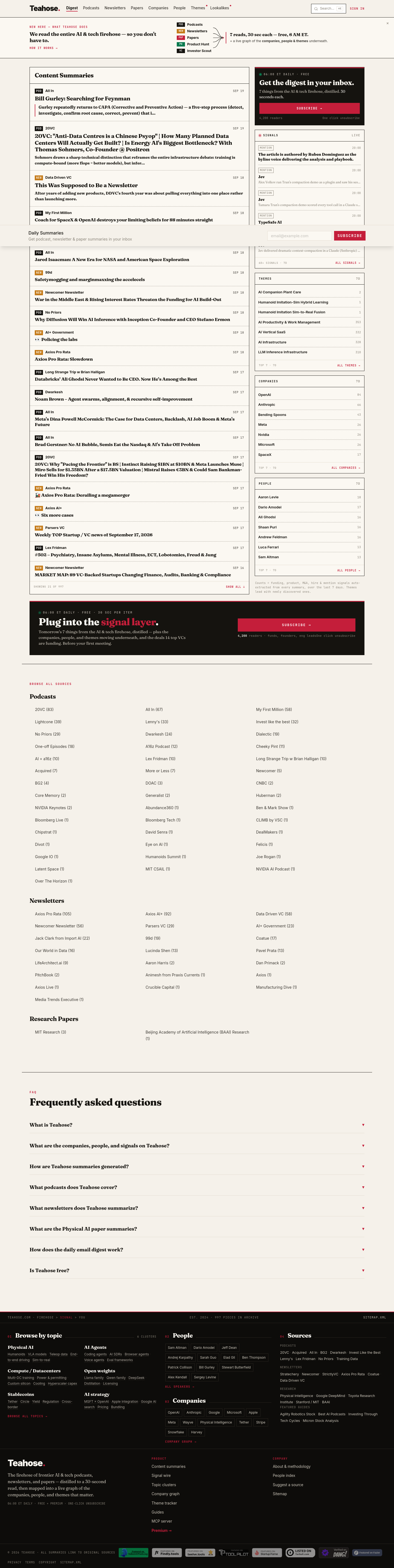 Nav section of teahose.com