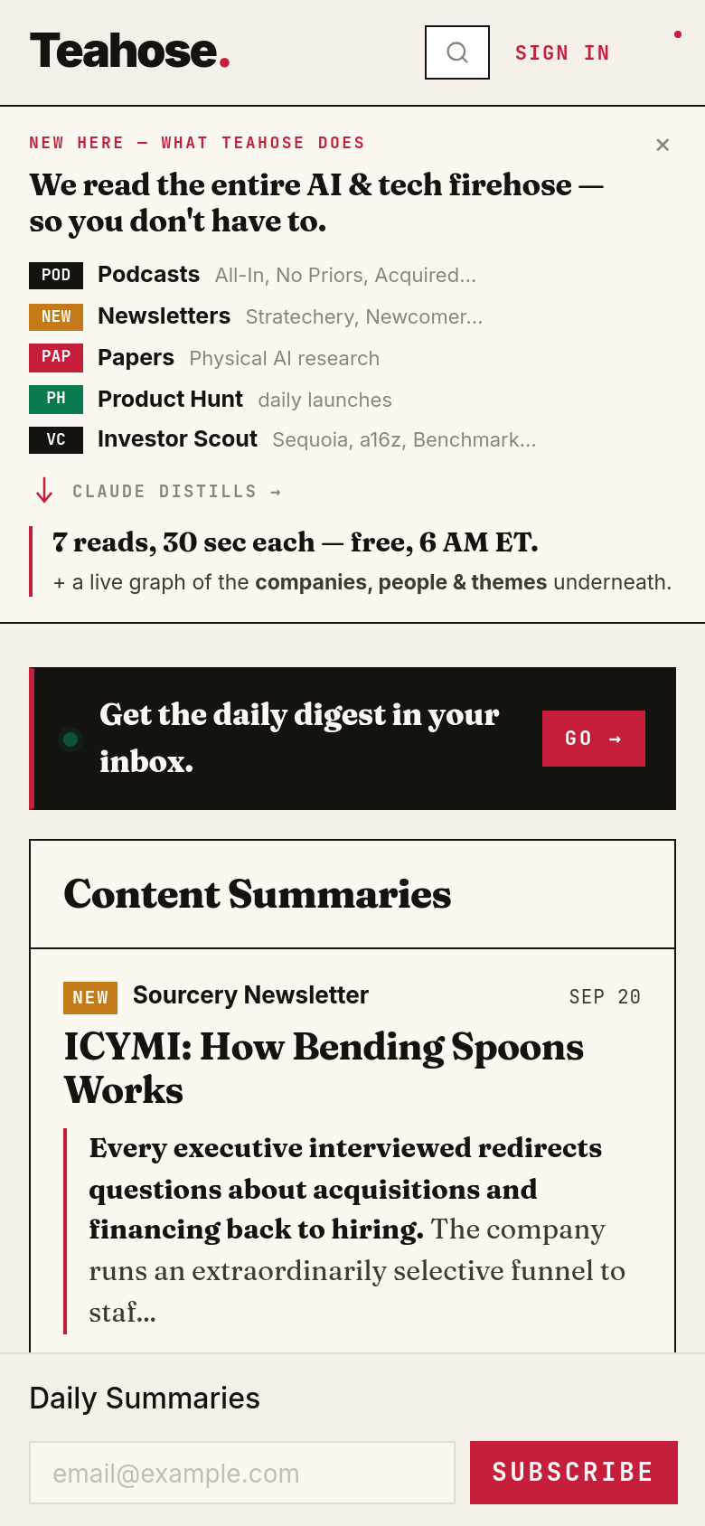 Homepage / Lander
