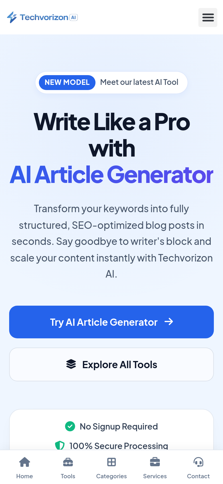 Homepage / Lander