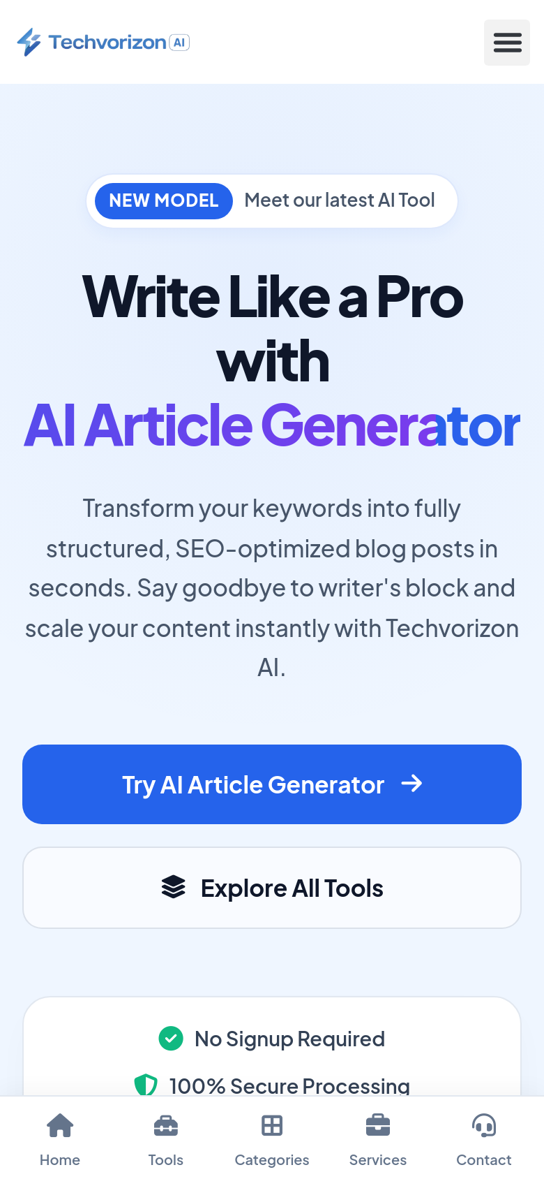 Homepage / Lander