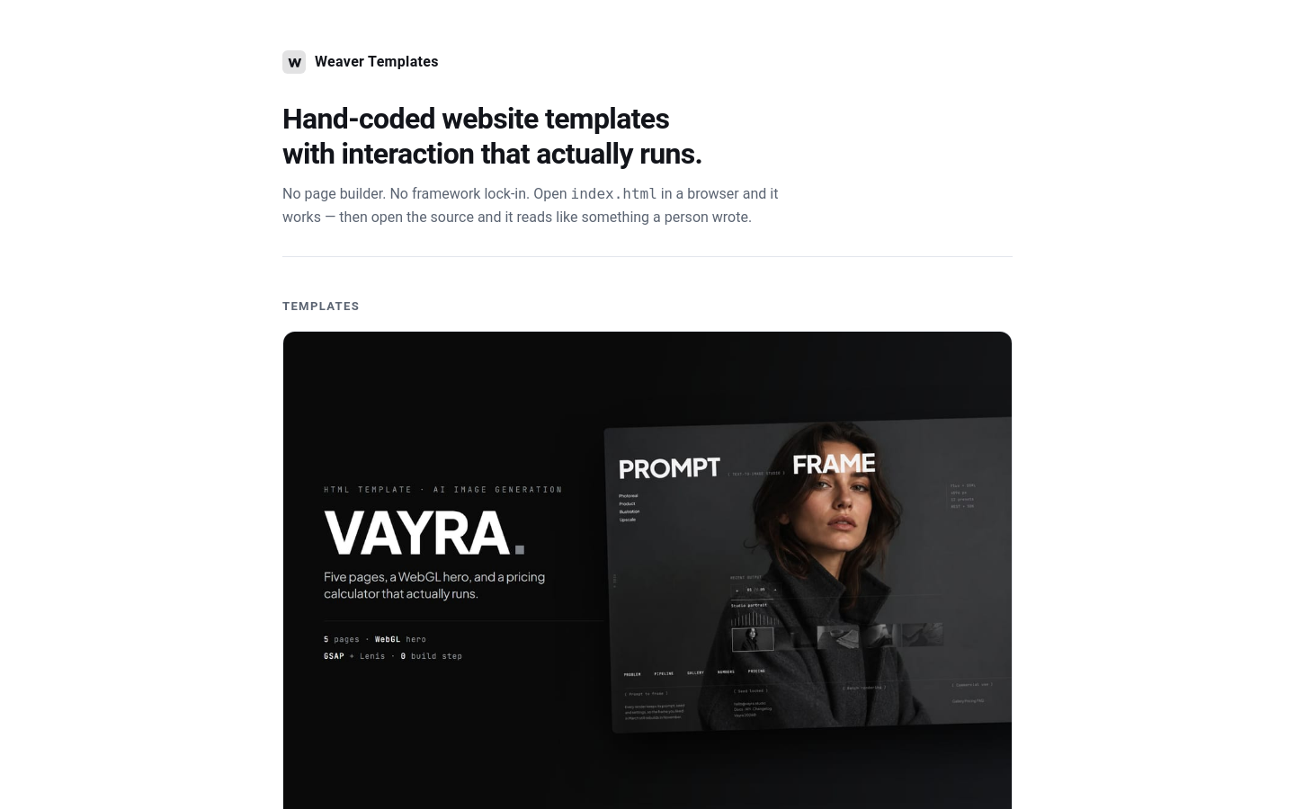 Captured Homepage / Lander