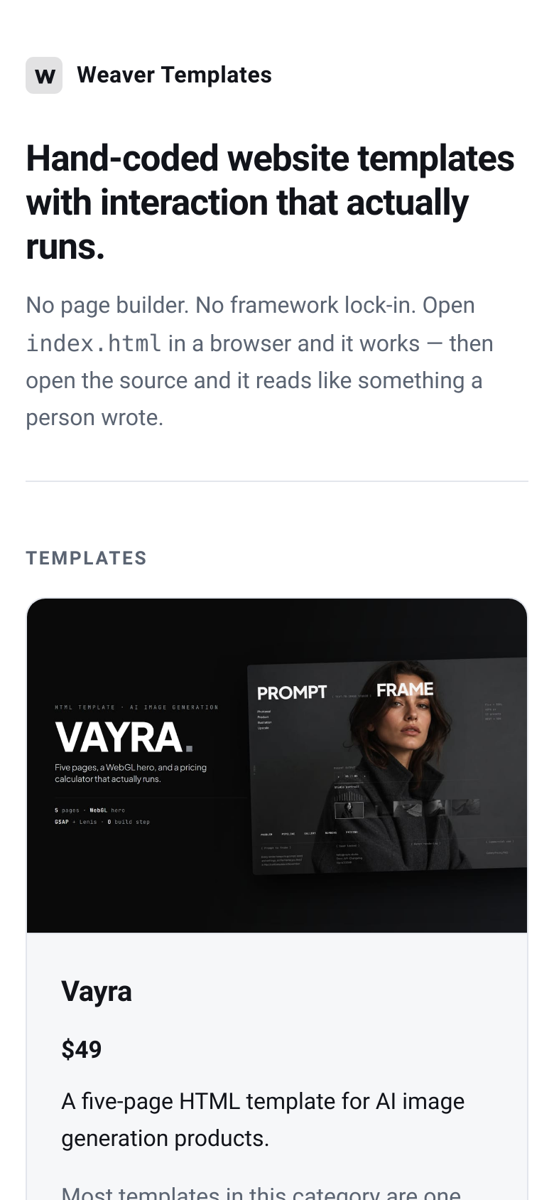 Homepage / Lander