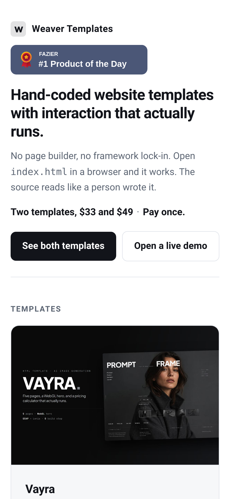 Homepage / Lander