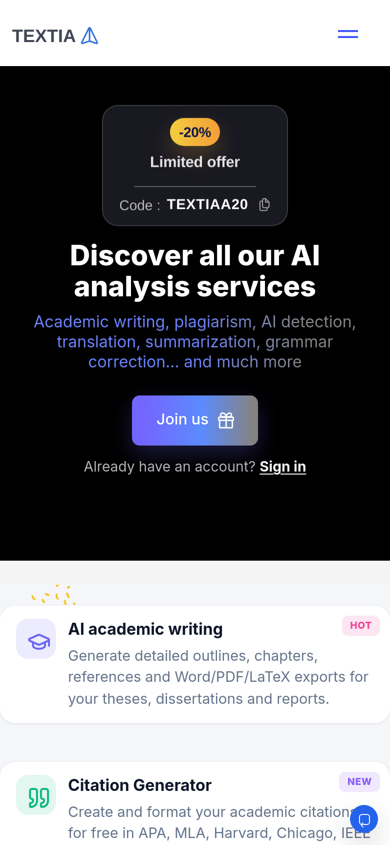 Homepage / Lander