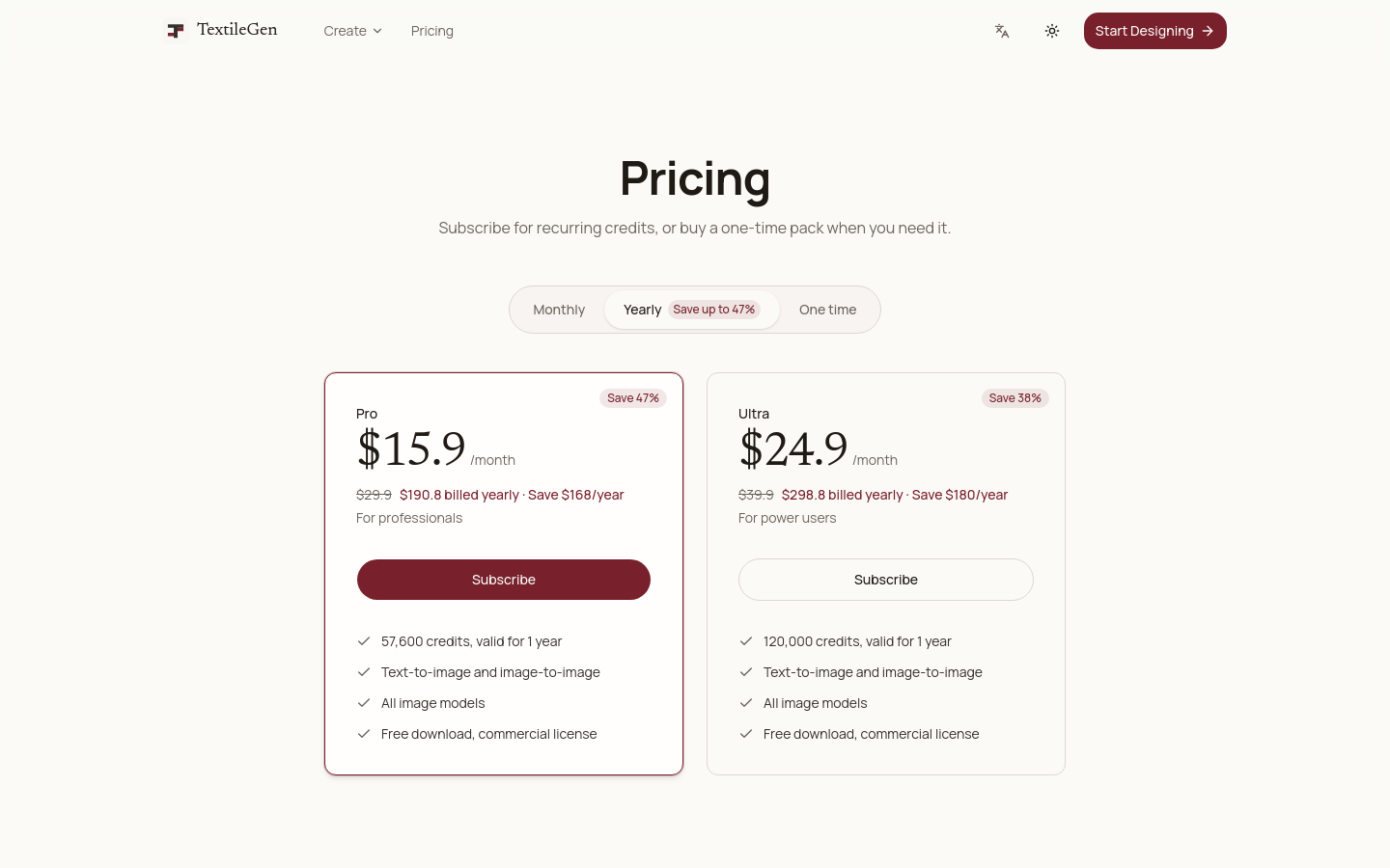 Pricing