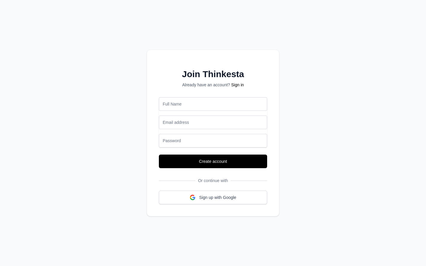 Signup