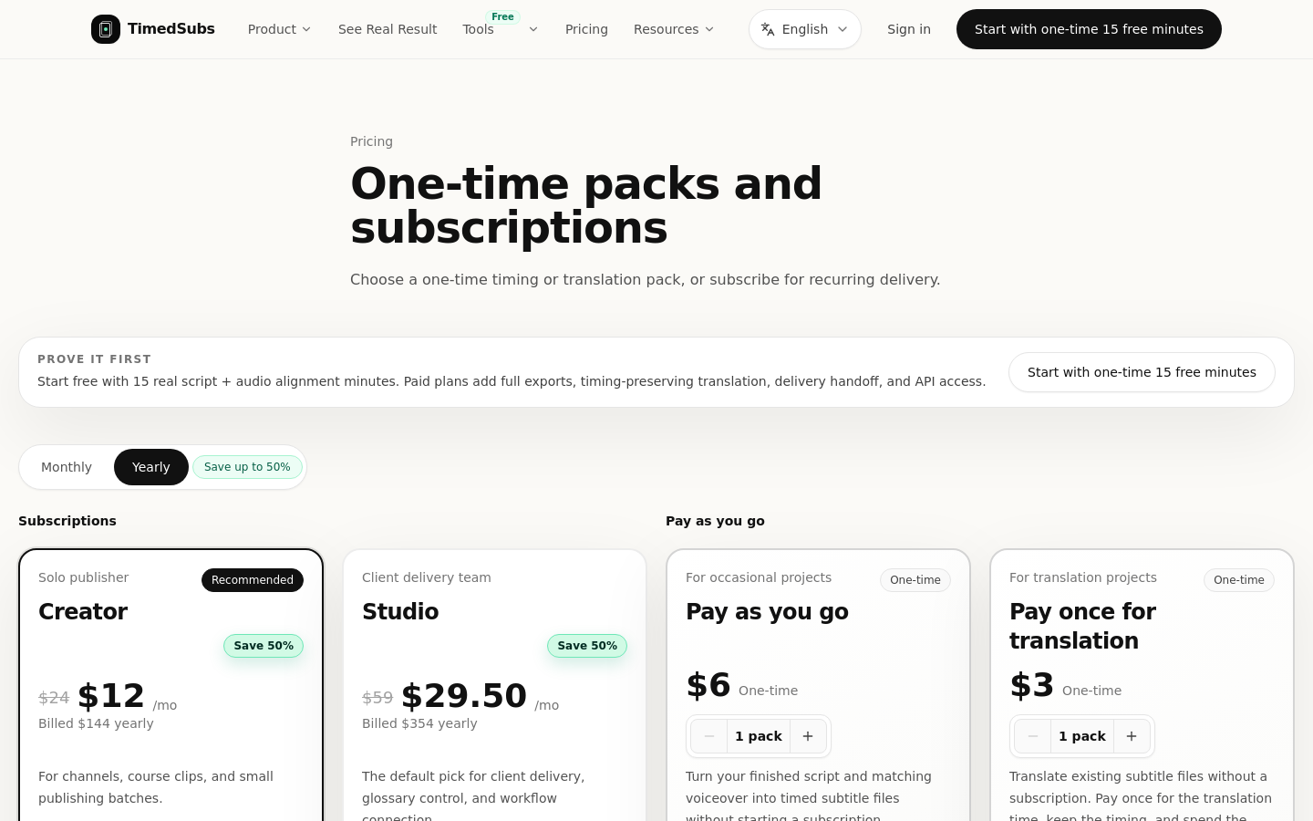 Pricing