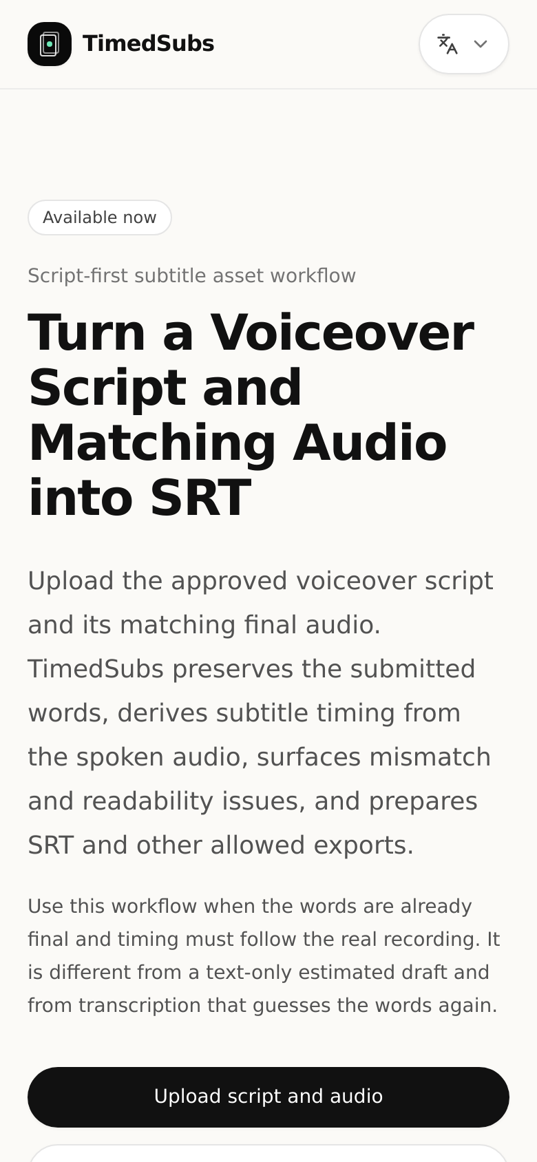 Features Script To Srt