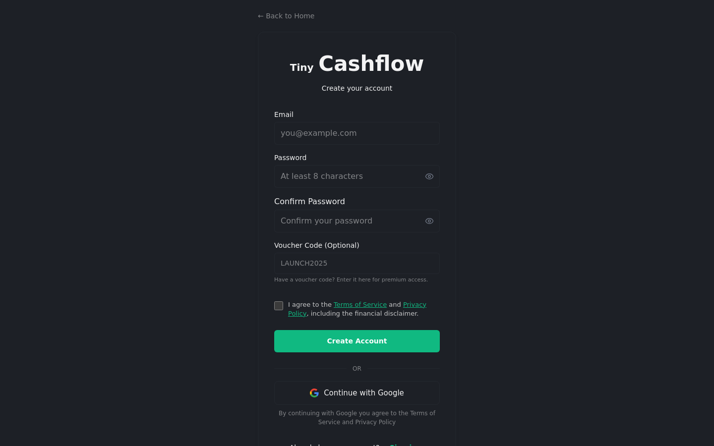 Signup