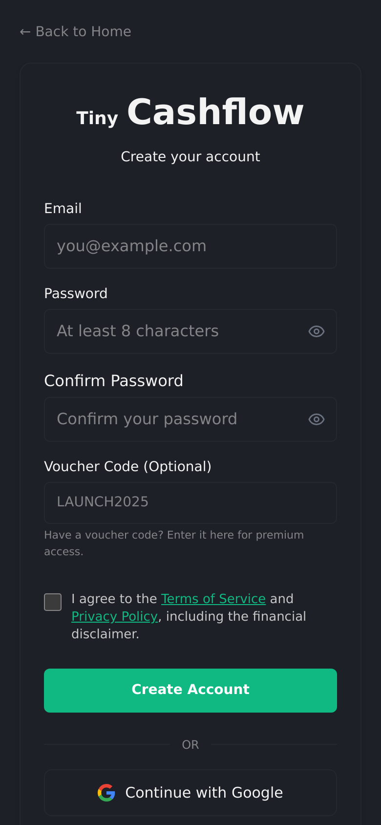 Signup